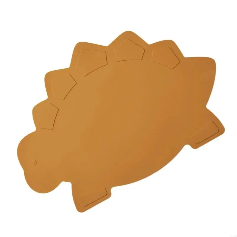 H055 공룡 형태의 어린이를위한 플로우 매트 키드 푸드 등급 실리콘 플레이스 매트