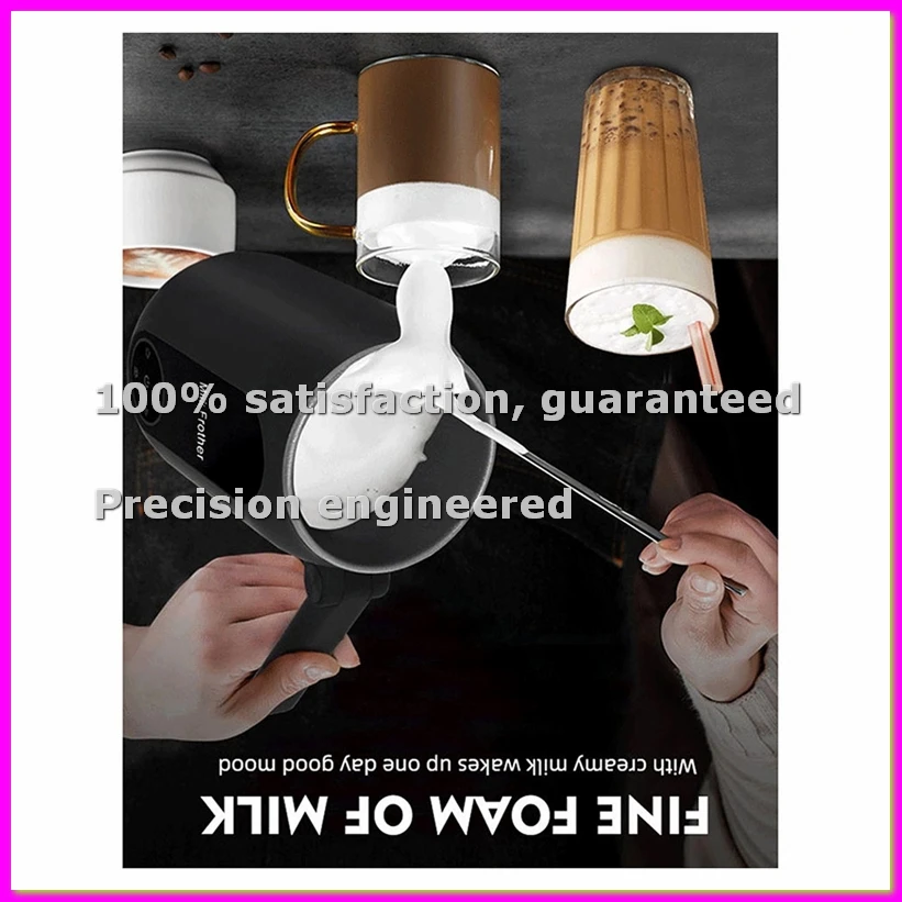 Electric Milk Frother Cooker for Frothing Milk Steamer with Rotatable Handle Foam Maker for Coffee/Latte/Cappuccino UK-AD23