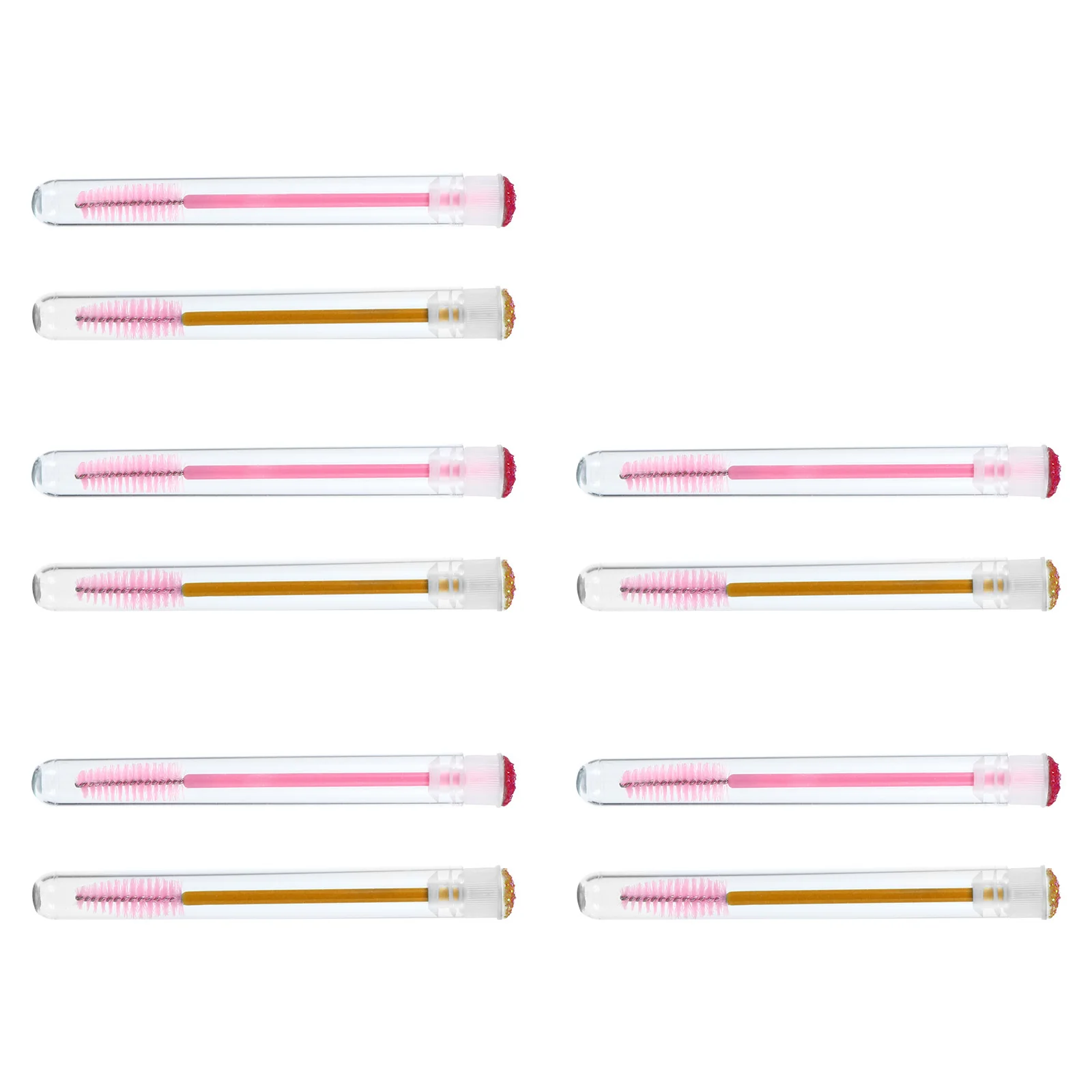 10 stks Wimperborstel Buis Lege Mascara Container Draagbaar Voor Wenkbrauw Kleurstof Crème Kleine Make-up Applicator