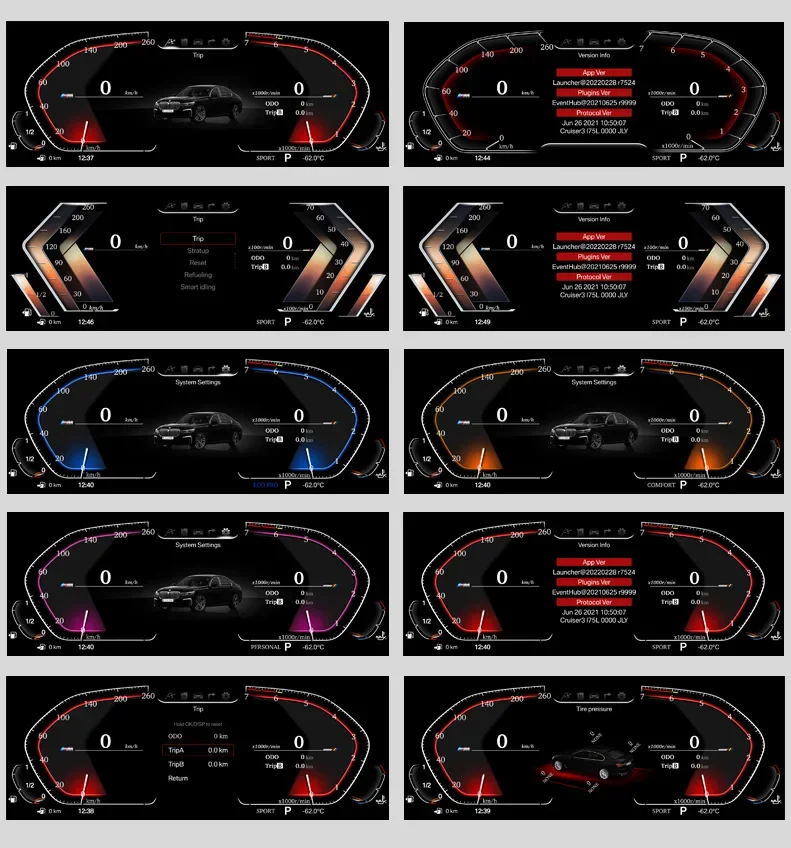 Kanor digital speedometer Digital Cluster LCD Dashboard For  3 Series E90 E91 E92 Instrument Cluster