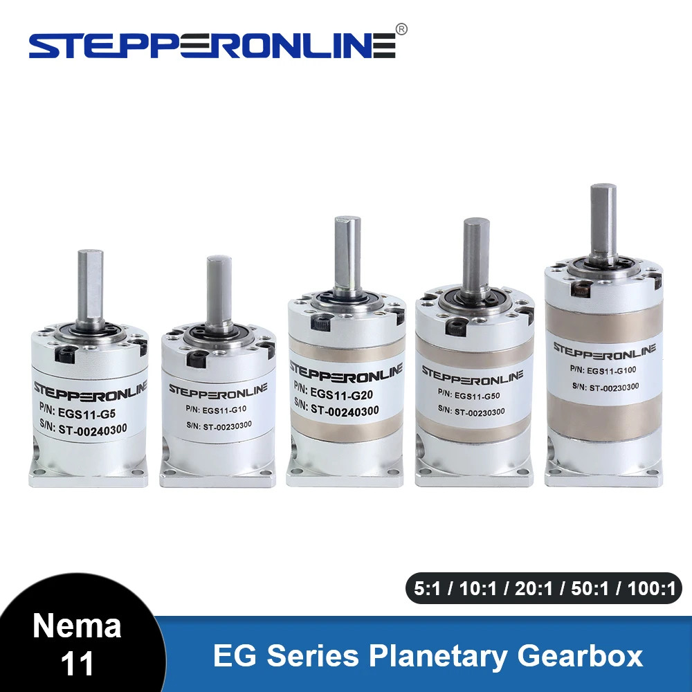 STEPPERONLINE Nema 11 Planetary Gearbox Speed Reducer 5mm Input 15/20/25 Arcmin for Nema11 Stepper Motor