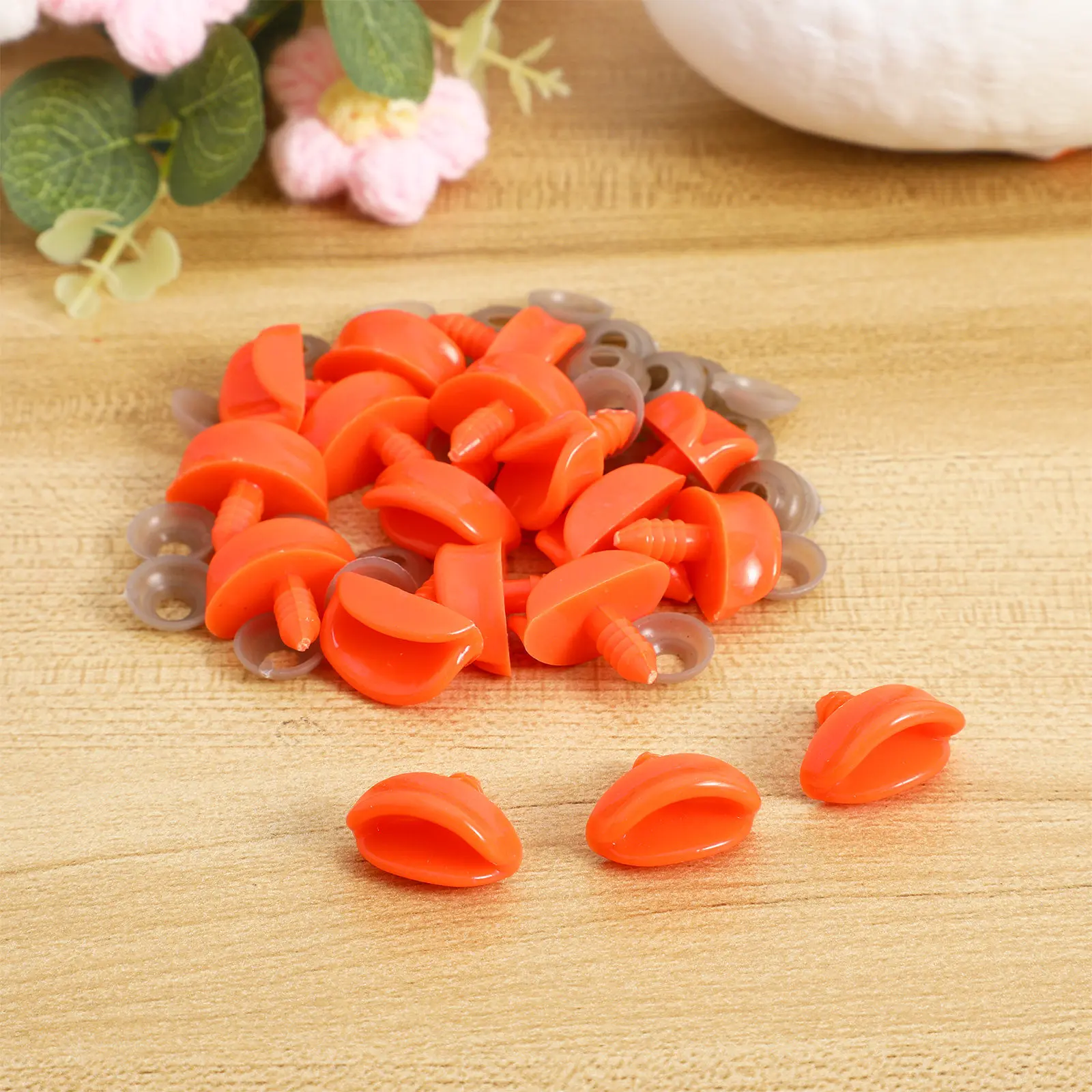 

50Pcs Mini Duck Beak Resin Mouth Kit Handmade Replacement Parts for DIY Crafts Children School Projects Decoration Supplies