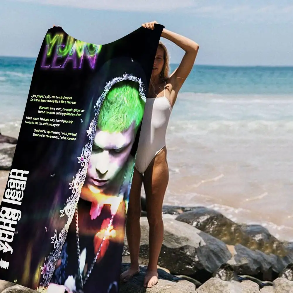 Rapper Y-Yung L-Lean Microfiber Blanket Quick Drying Beach Towels Oversized Printing Super Absorbent Pool Towel Blanket