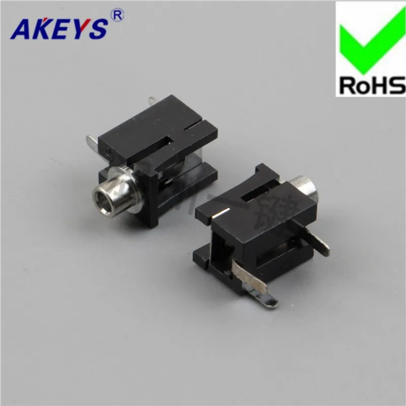 10 PCS PJ-202 Power Socket 2.5 headphone Socket 3 foot pin no fixed foot 2.5MM socket master