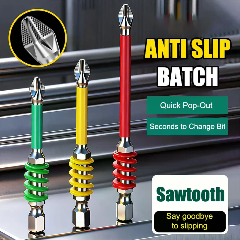 

2 шт. 65/70/90/150 мм противоскользящая магнитная крестообразная бита с пружинными магнитными отвертками PH2 винт 1/4 дюйма дрель с шестигранным хвостовиком