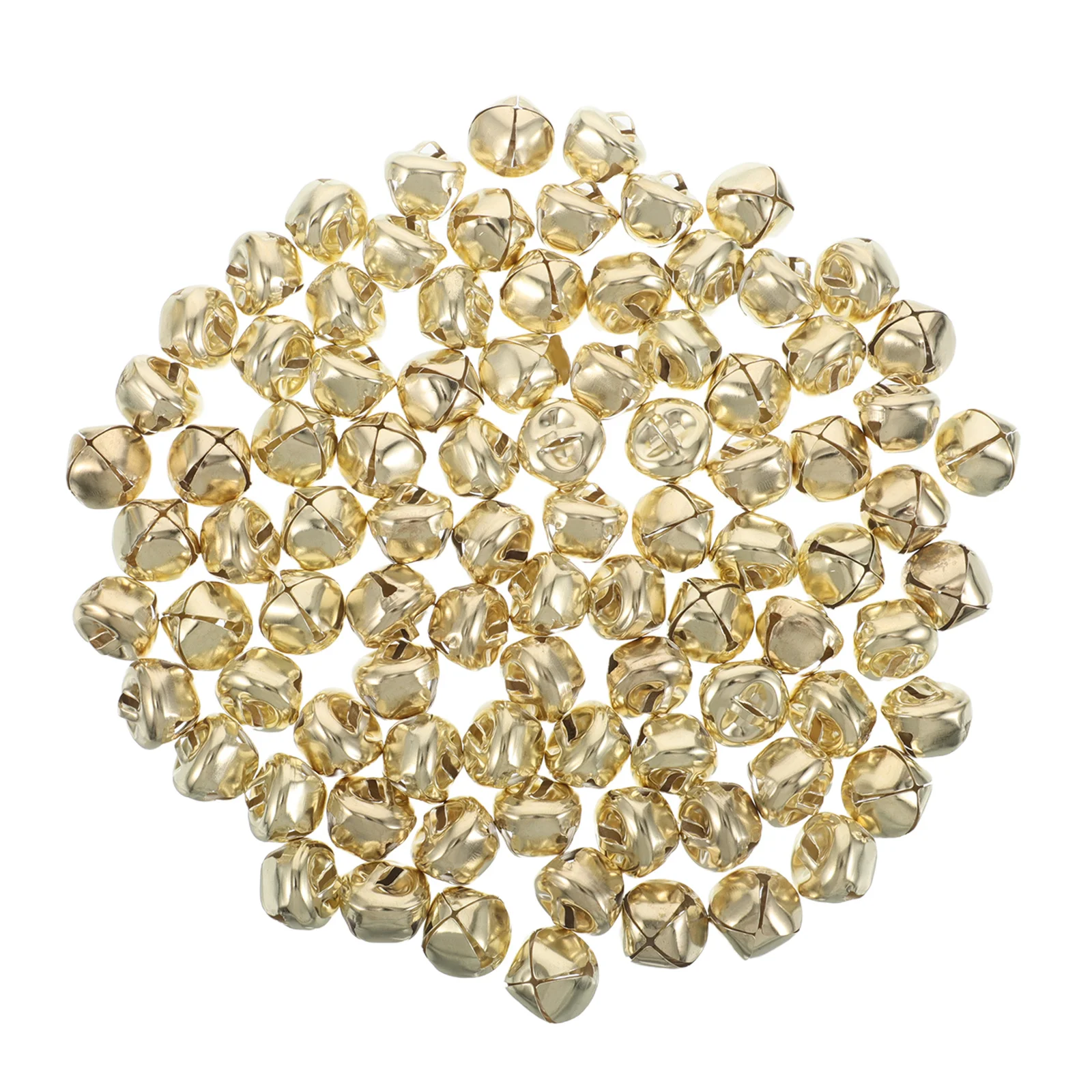 

200Pcs Golden Cross Small Golden Bells Vintage Craft Jingle Bells for DIY Christmas Tree Decoration Bell Charms