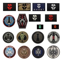 New Call of Duty Sticker TASK FORCE 141 CODOL Embroidered Klett Patches Tactical Accessories Armband Skull Morale Badge Sticker