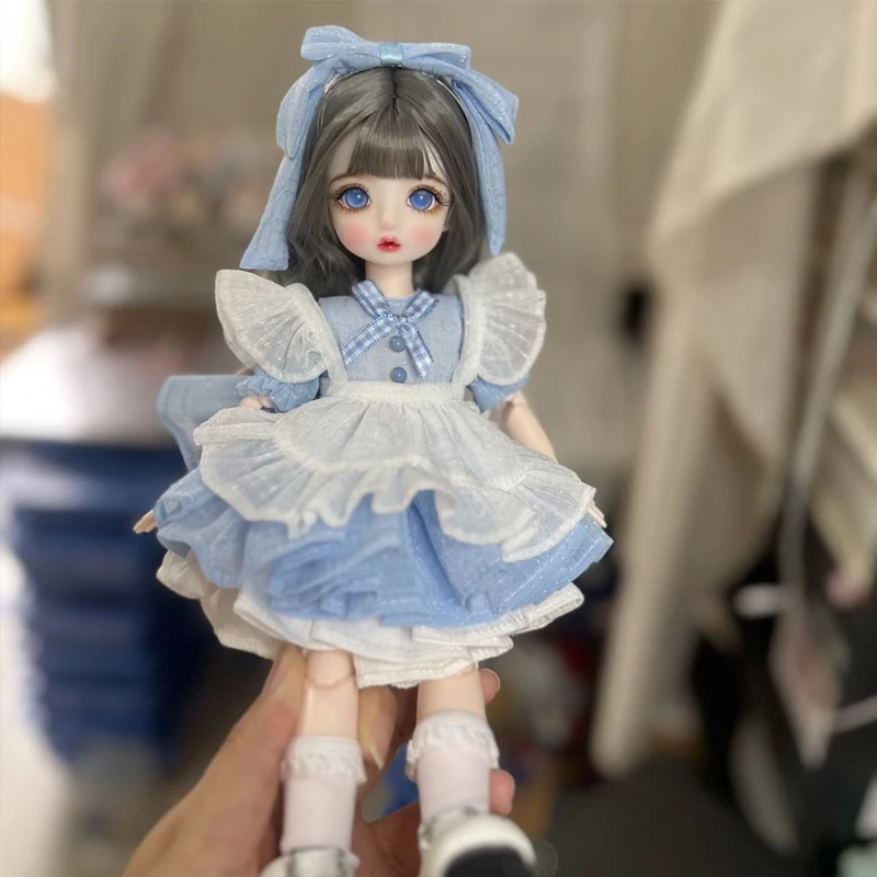 

30cm Makeup 6 Points Doll BJD 22 Joint Dress Up Girl Toy Princess Doll DIY Clothing Full Set Collection Decoration Birthday Gift