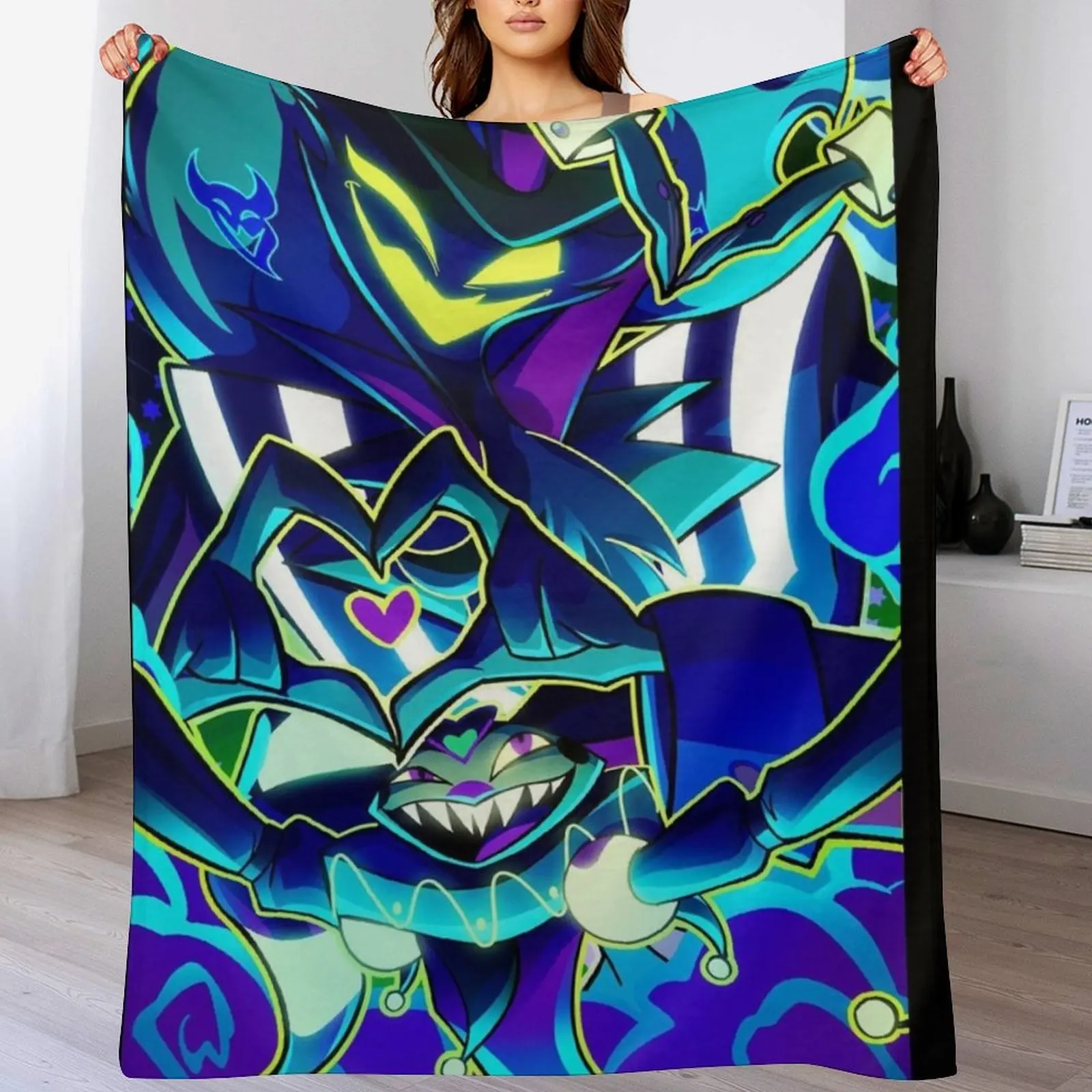 

Helluva Boss - Asmodeus Throw Blanket Soft Bedroom Blanket for Night Sleeping