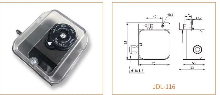 مفتاح الضغط التفاضلي المستورد الأصلي، مفتاح ضغط الرياح شاشة مرشح JDL-116، شاشة مرشح التنقية