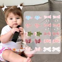 Kids Headwear Threaded Bow Headband Pink Butterfly Heart Pendant Hair Clip Fashionable Pearl Hair Clip  Baby Hair Accessories