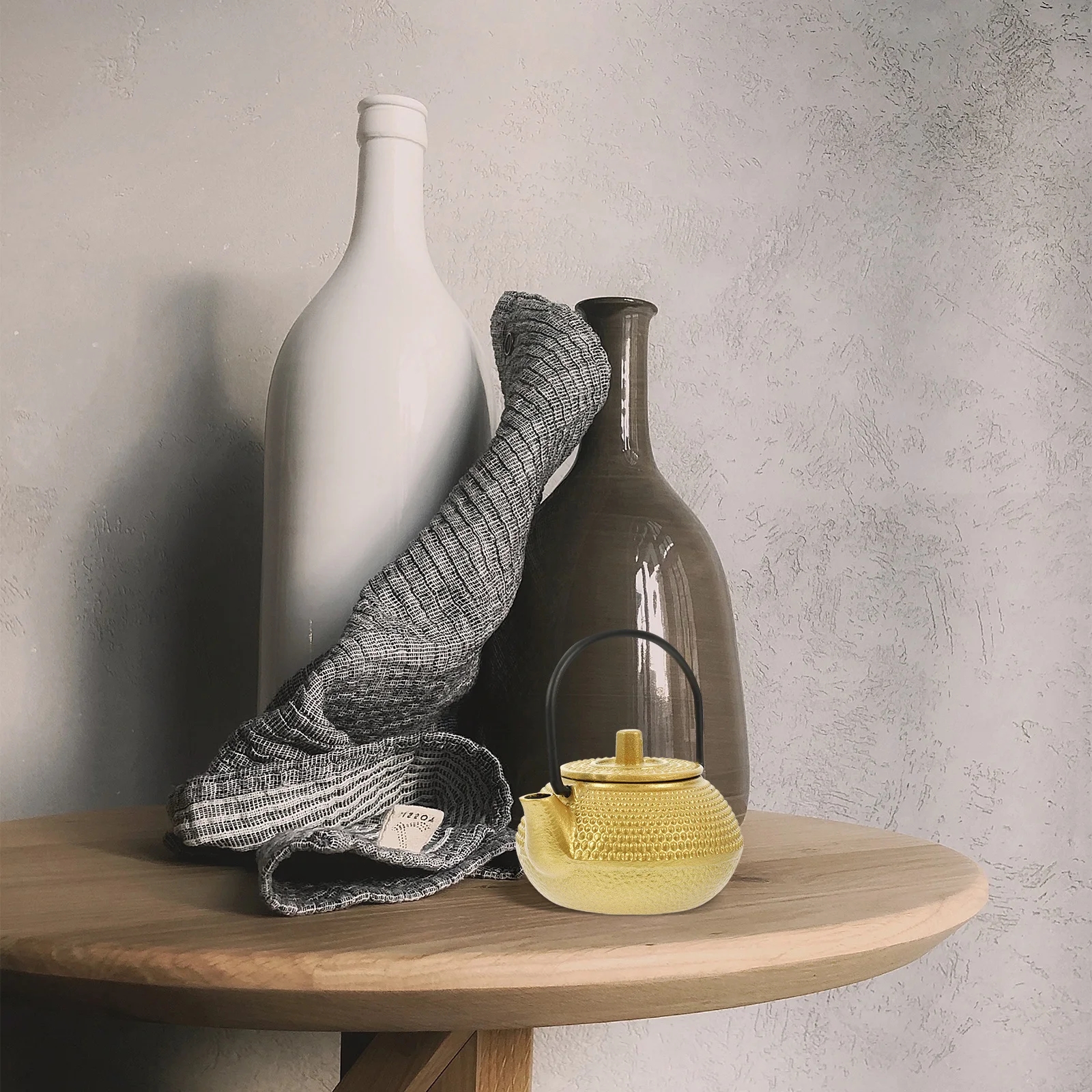 

Mini Small Cast Iron Tea Kettle Handmade Teapot Vintage Rustic Tabletop Decoration Ornament Tea Kettle