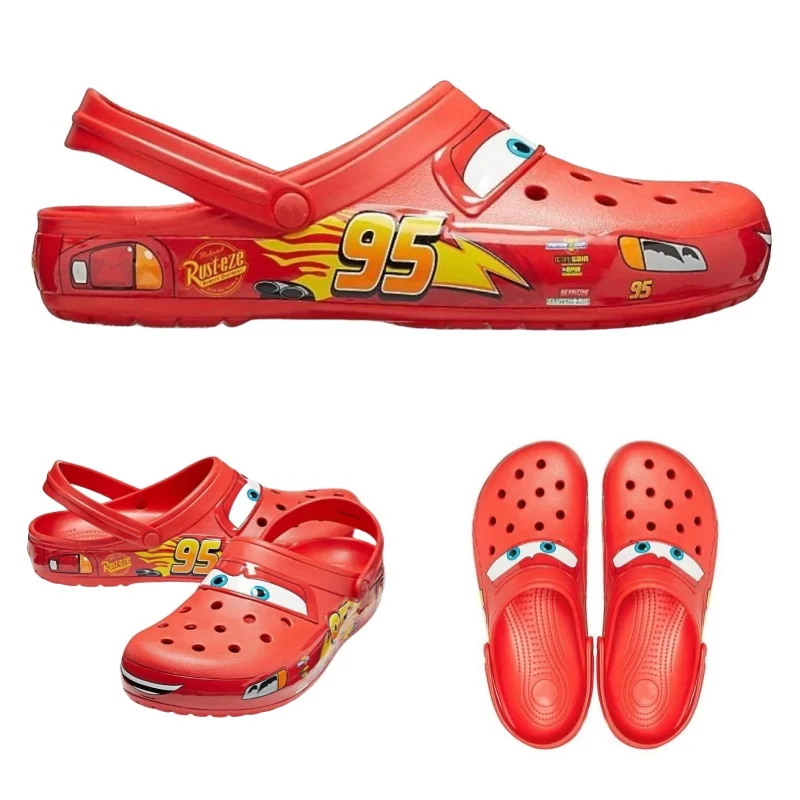 High Quality Lightning Mcqueen Pixar Cartoon Beach Shoes Sandals Breathable Ankle-Wrap Shoes Waterproof Slipper Birthday Gifts