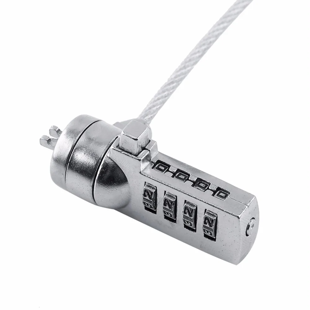 قفل أمان للكمبيوتر المحمول ، سلسلة مع كابل ، مانع للسرقة ، كلمة مرور مكونة من 4 أرقام للكمبيوتر المحمول والكمبيوتر المحمول #5