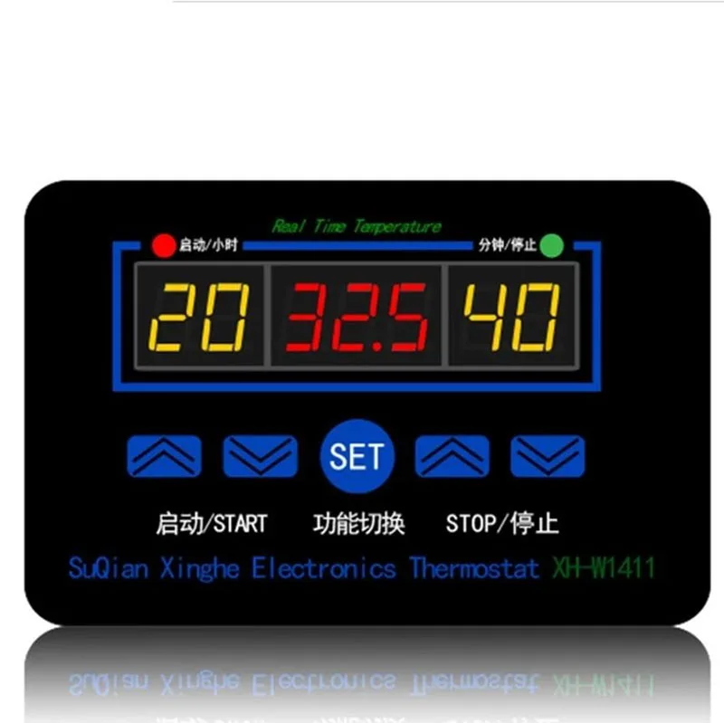 W1411 AC 110V 220V DC 12V 10A LED Digital Temperature Controller Thermostat Control Switch Sensor For Greenhouses Aquatic Animal