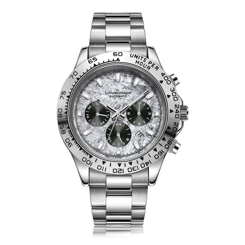 quartz-chronograph-men's-watch-sapphire-crystal-stainless-steel-band-sporty-stylish