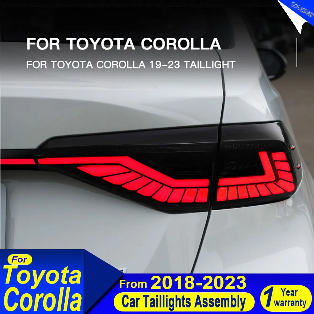 

Пара задних фонарей для Toyota Corolla 2019-2023: светодиодные задние фонари, стоп-сигналы, ходовые огни, указатели поворота