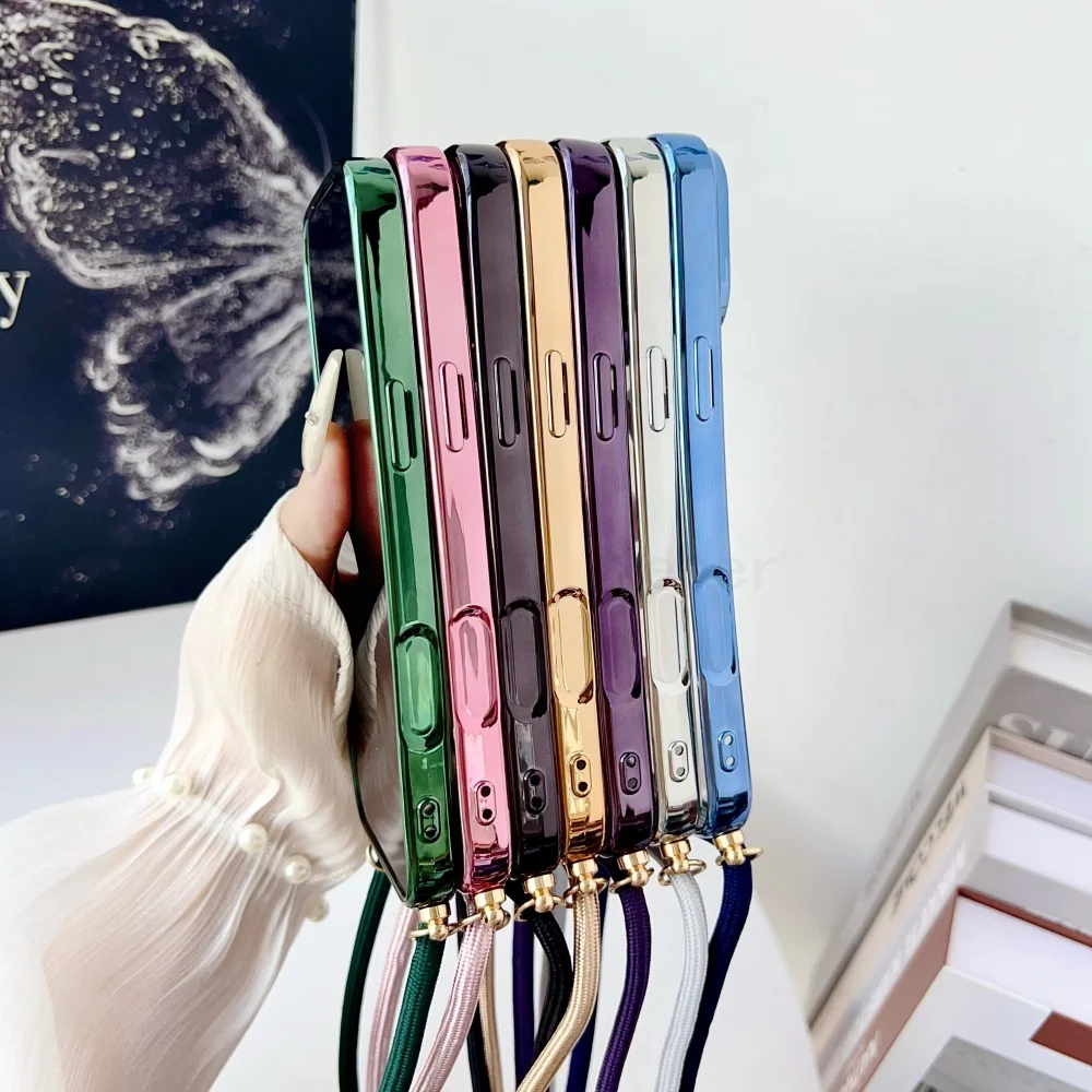 Crossbody Lanyard Strap Überzug Magnetische Für Magsafe Klar Fall Für iPhone 17 Pro Max 16 15 Plus 14 13 12 11 weiche Stoßstange Abdeckung