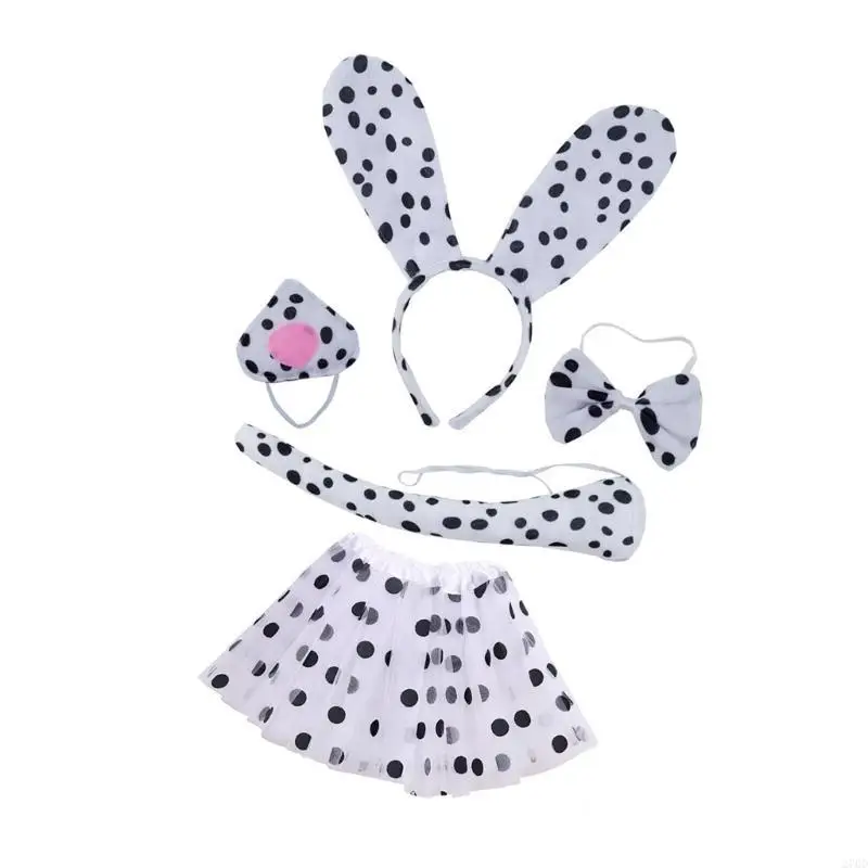 Ensemble Costume chien, nœuds d'oreille queue chien, nez, Costume fantaisie Animal, accessoires