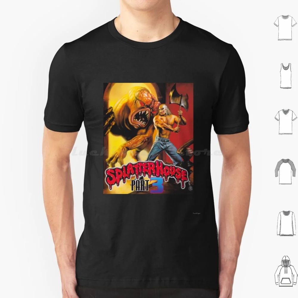 Camiseta de algodón de Splatterhouse 3, remera fresca 6xl, videojuego Retro, 16 bits, 32 bits, Genesis Mega Drive, Super System Arcade