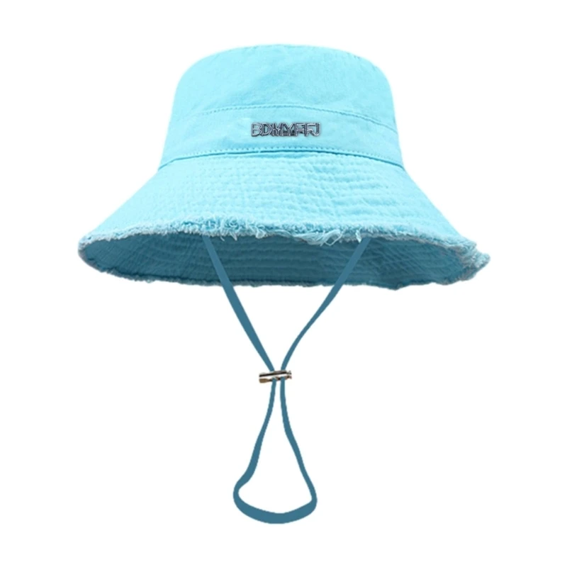 Outdoor Women Bucket Hat Wide Brim Fisherman Hat Dustproof Camping Bucket Hat