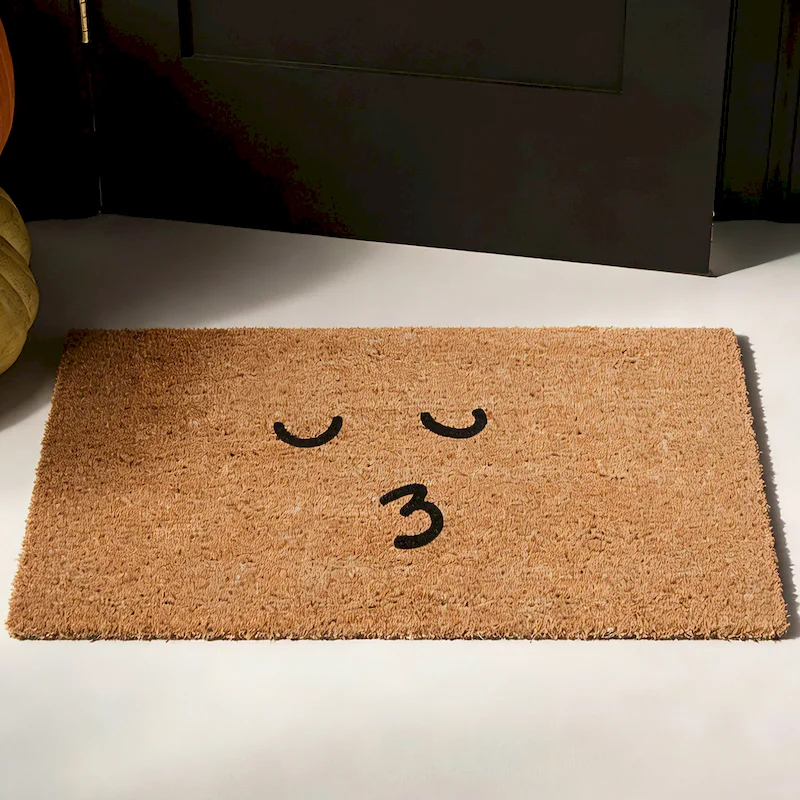 VIKAMA Multi‑Pattern Retro Bicycle Cute Face Rainbow Cloud Striped Non‑Slip Entry Rug for Front Door Bathroom Home Decor