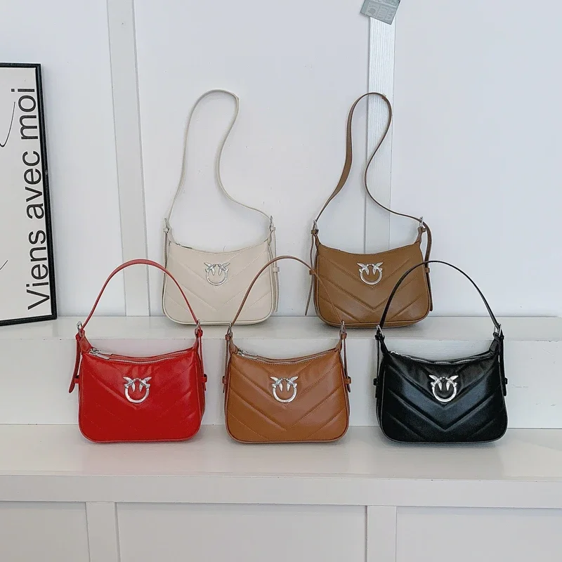 Modern and fashionable zippered handbag, elegant women's chain shoulder bag, classic and trendy party crossbody bag