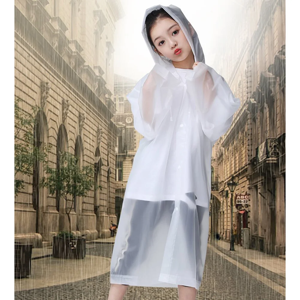 

4Pcs Kids Eva Thickened Waterproof Raincoats Practical Emergency Rainwear Lightweight School Outdoor Kid Rainwear