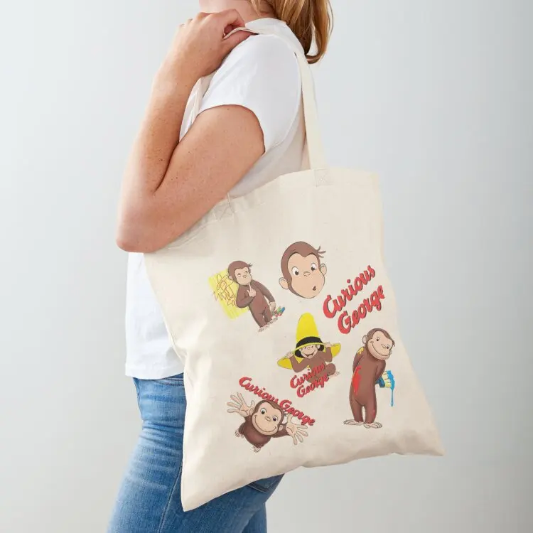 

curious george 20 Tote Bag shopper bag woman Portable shopping bag handbag tote canvas