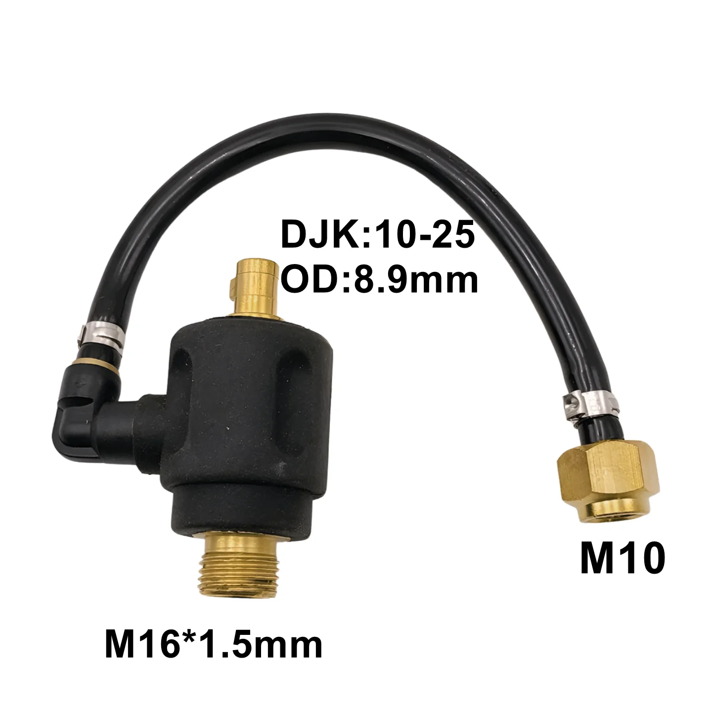 TIG Lastoorts WP-9 Connector Plug DJK10-25 M16x1.5mm Zwarte Adapter Snelkoppeling