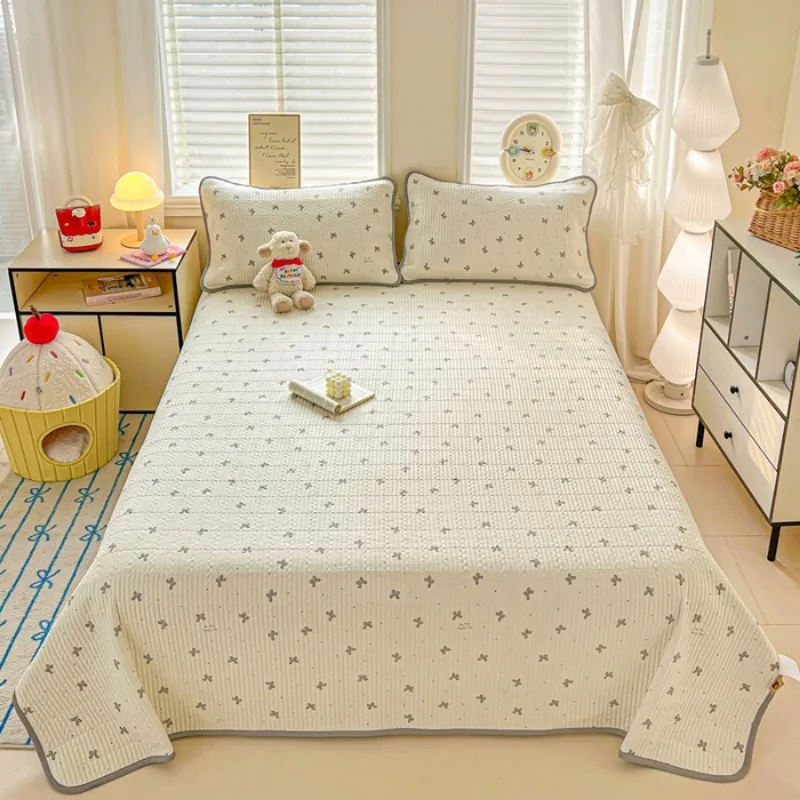 Xinjiang cotton bed cover single piece new thickened padded cotton sheet tatami bed pad three-piece set universal in all seasons