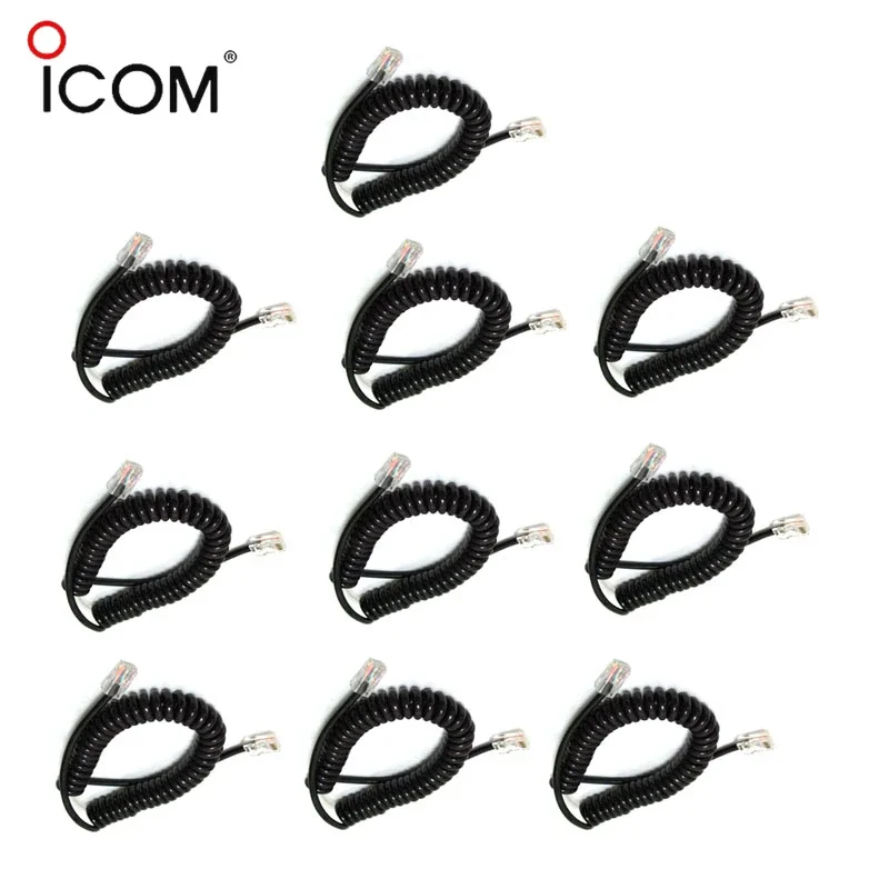 

10pc ICOM HM-98 HM-133 HM-133V Car Ridao Replacement Mic Speaker Microphone Cable for DTMF IC-2200H IC-2800H/V8000 Walkie Talkie