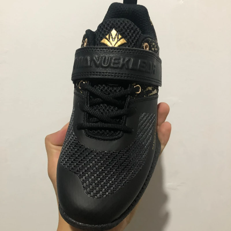 Sapatos masculinos de treinamento com pesos, preto, amarelo tênis de ginástica, qualidade superior, agachamento, sapato de puxar duro, sapatos esportivos indoor, marca de luxo