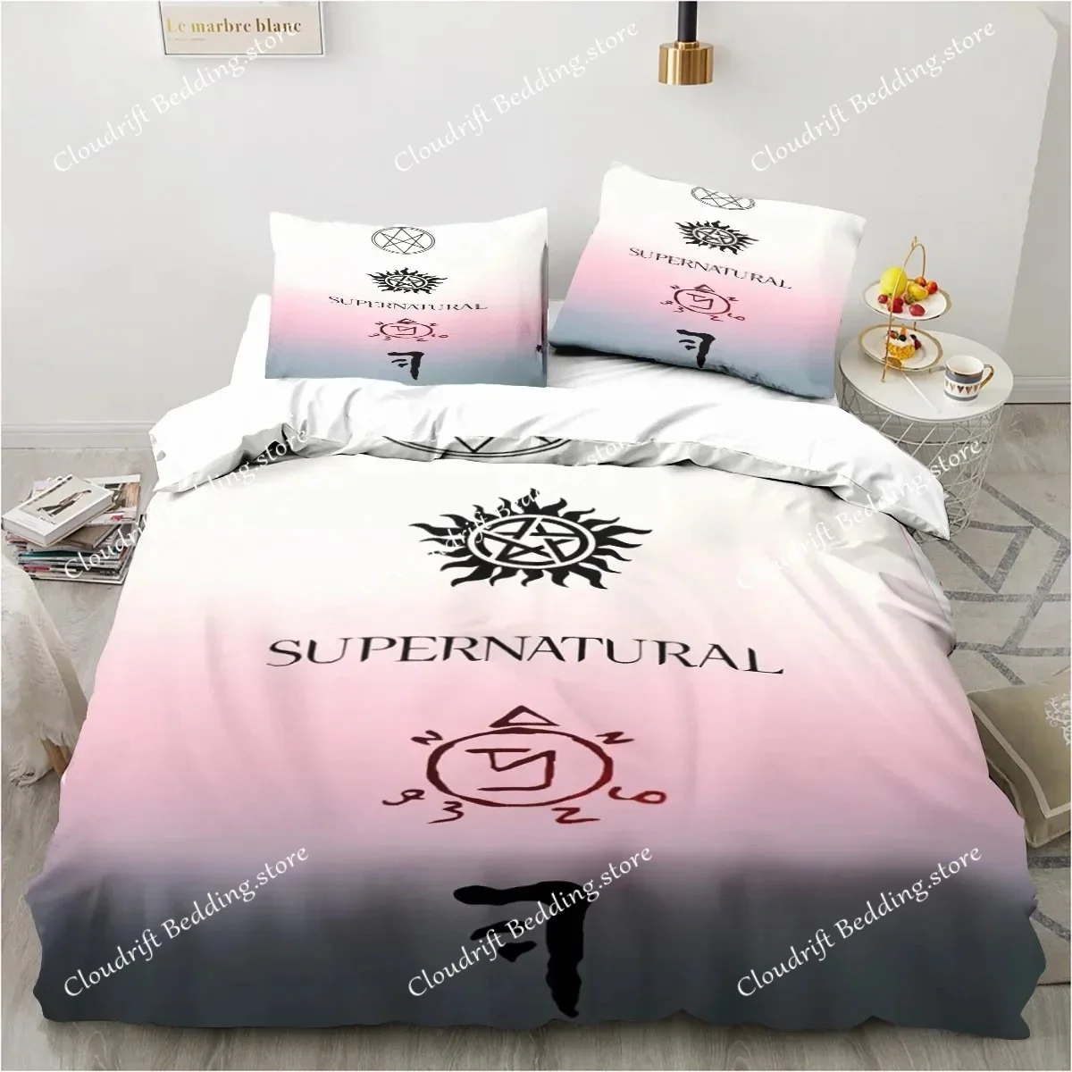 TV Series Supernatural Bedding Sets Single Twin Full Queen King Size Bed Linen Kids Girls Bedroom Decor Cartoon Duvet Cover Set