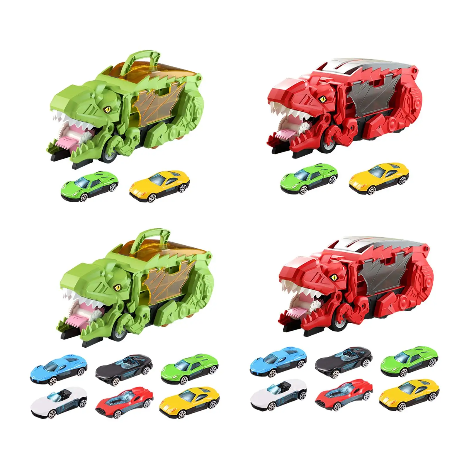 Transform Carrier Truck Montessori Play Vehicle Toy Dinosaur Swallowing Vehicle for Children Girls Boys Preschool Birthday Gift