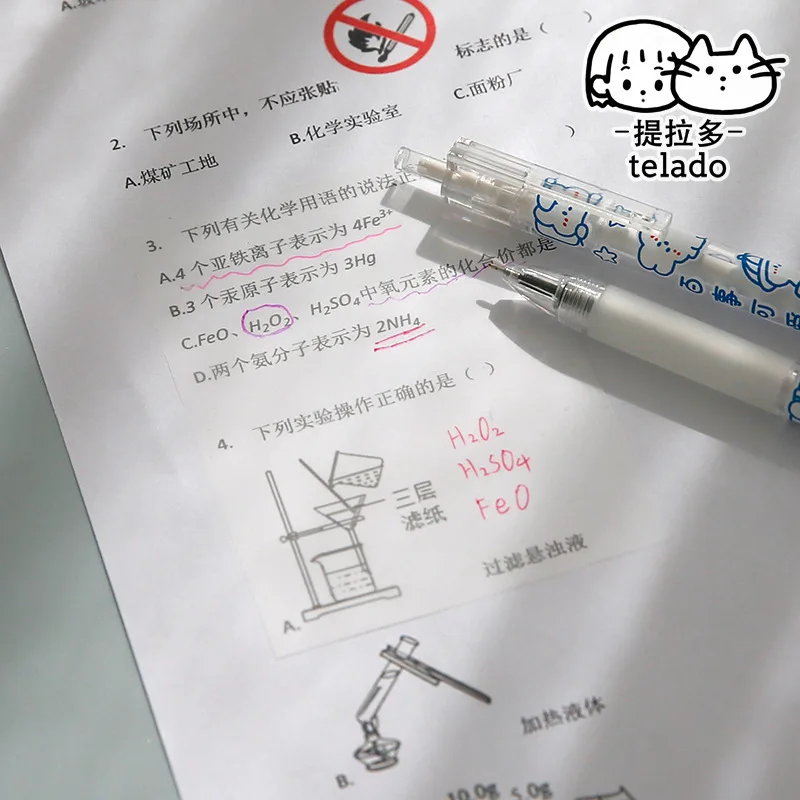 PET Waterproof Transparent Notes for Students Do Not Block Key Mark Notes Kawaii School/Office Supplies Statistics Note Pad