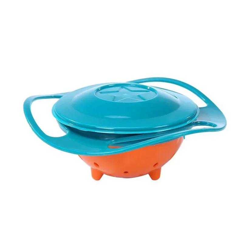 360 Rotate Spill-Proof Design Children Balance Solid Tableware Kids Universal Gyro Bowl Rotary Feeding Dishes Plate Practical
