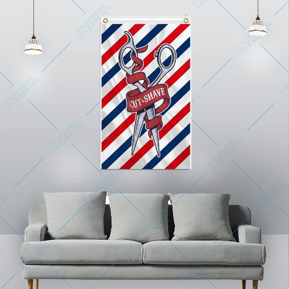 custom 2x3ft barber store club flag with cut shave 3x5 ft Flag Royal pride shop banner