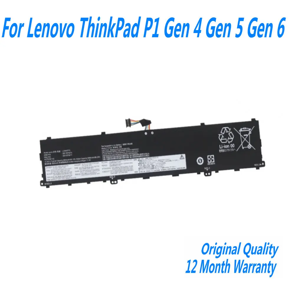 

15.48V 90Wh L20D4P75 Laptop Battery For ThinkPad P1 Gen 4 Gen 5 Gen 6 Type 20Y3/20Y4/21DC L20M4P75 SB11B79215