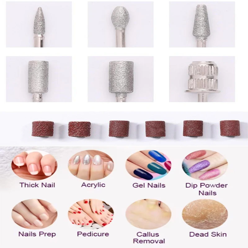 Vendita calda Nuovo prodotto Portatile per uso domestico Manicure di bellezza Strumento per nail art Mini trapano per unghie Penna per lucidatura delle unghie portatile