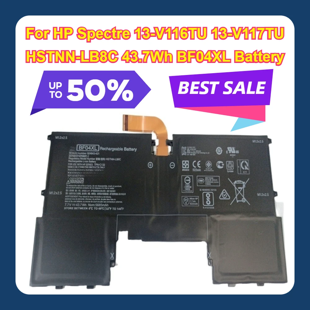 

For HP Spectre 13-V116TU 13-V117TU HSTNN-LB8C 43.7Wh BF04XL Battery