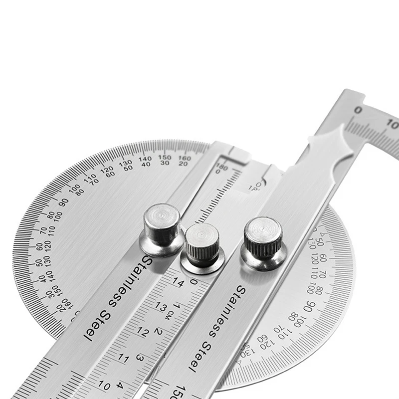 Protractor Indexing Gauge Stainless Steel 180 Degree Semicircle Carpenter's Square