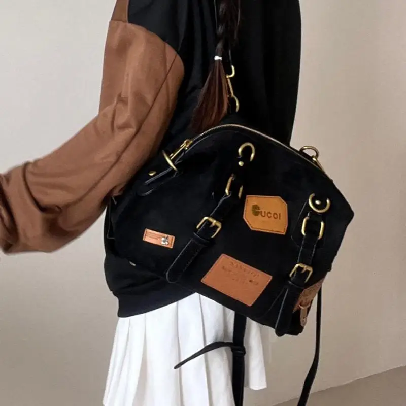 Mochila De ante mate de imitación para mujer, bolso Retro versátil de ocio, moda de otoño e invierno, nuevo producto