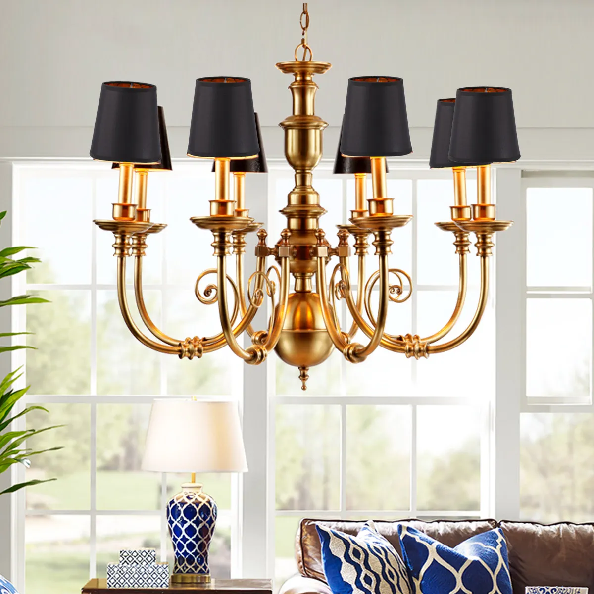 

3 шт. тканевых абажуров для потолочных светильников, пылезащитные, черные, для домашнего использования