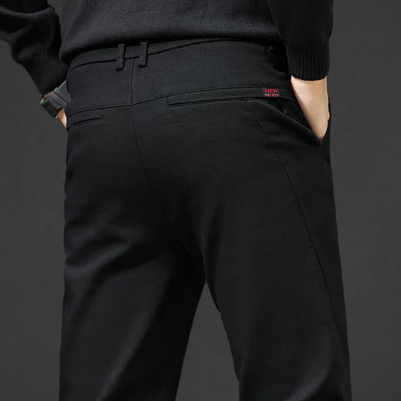 الربيع والصيف سراويل تقليدية جديدة الرجال فضفاضة سليم مستقيم السراويل سراويل تقليدية الشتاء موضة مريحة الاتجاه