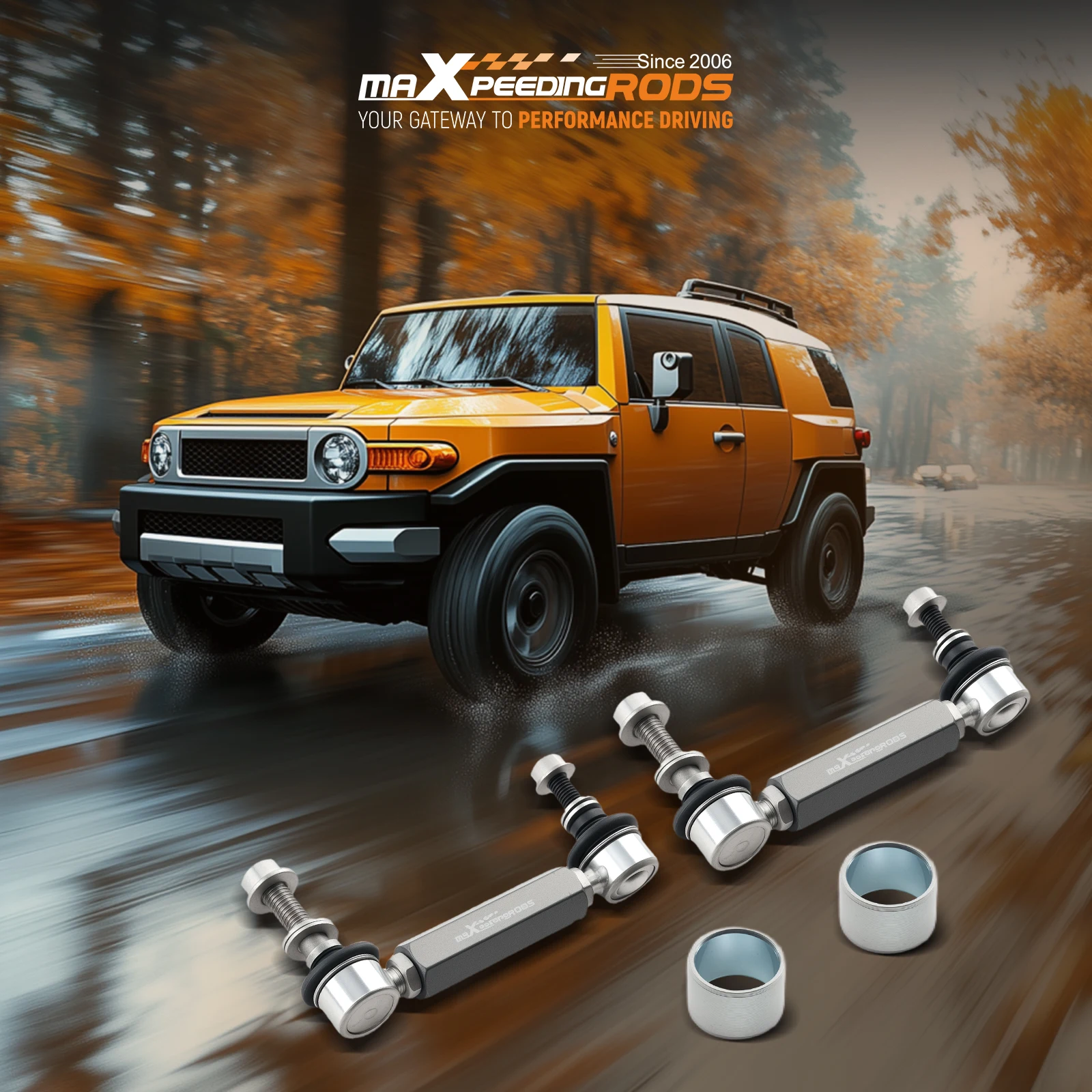 

Front 0-3" Lift Adjustable Suspension Stabilizer Bar Link For Toyota FJ Cruiser