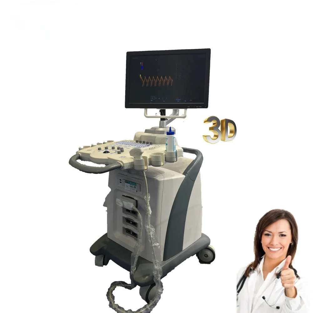 Factory price 3D trolley color doppler ultrasound machine