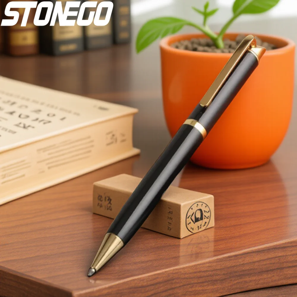 

STONEGO Metal Spinning Ballpoint Pen Refillable Roller Ball Pen Medium Nib 1.0mm Point Office Supplies
