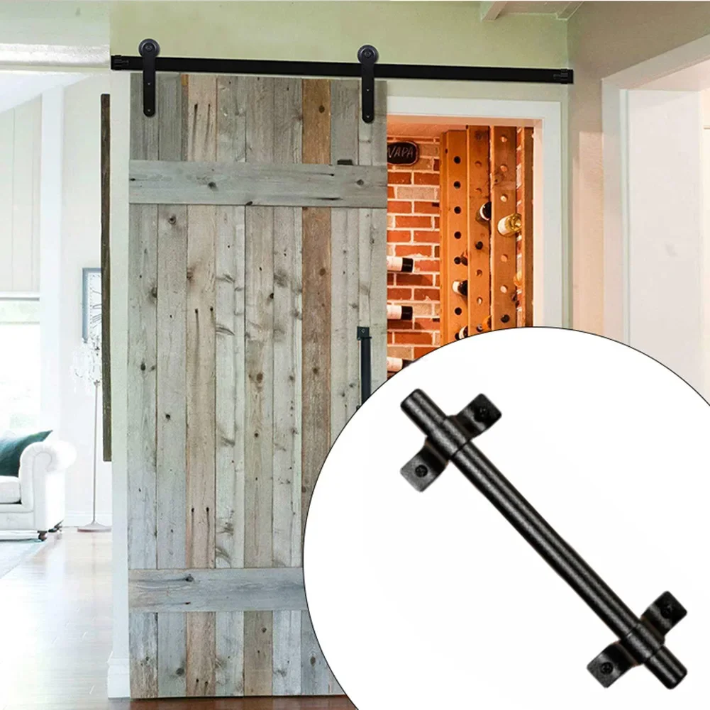 

Enhance the charm of your sliding barn door with this Black Carbon Steel pull handle, vintage design, 19 5cm length