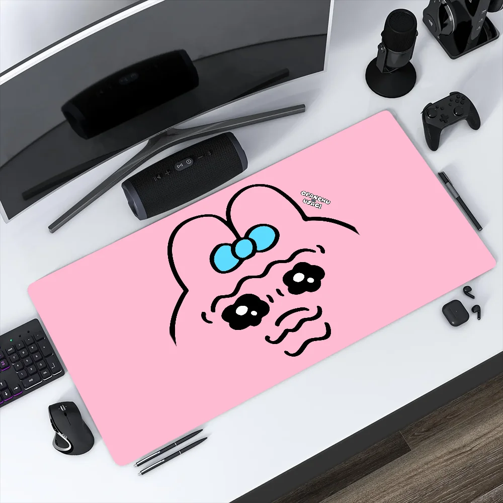 Mouse Pad Non-slip Lockedge Office O-Opanchu Usagi Cute Student Pink Gaming Thickened Large Writing Cushion MousePad